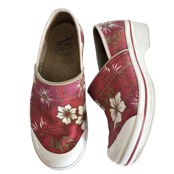 Dansko Volley Clogs – Hawaiian Floral Print – Size 38 (US 7.5–8) - Picture 1 of 10
